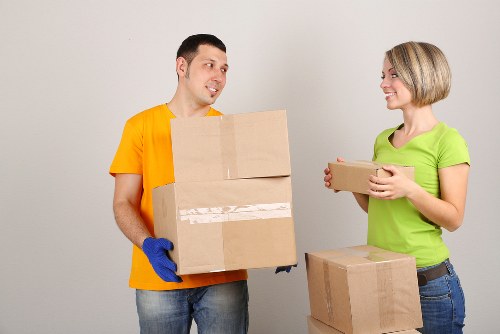 Careful loading of household items during a Marylebone home move