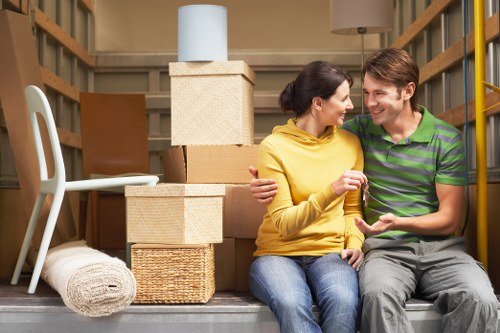 Careful loading of household items for house removals in Marylebone