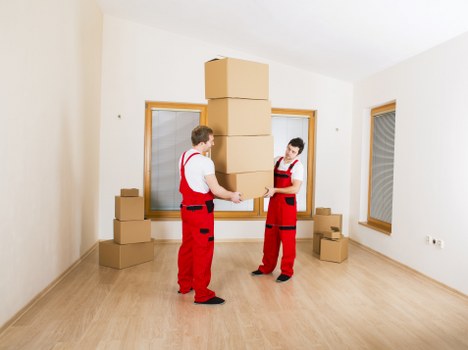 Loaded removal truck ready for a central London property move